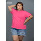 WOMENS PLUS T-SHIRT-PINK-DWP 50001 